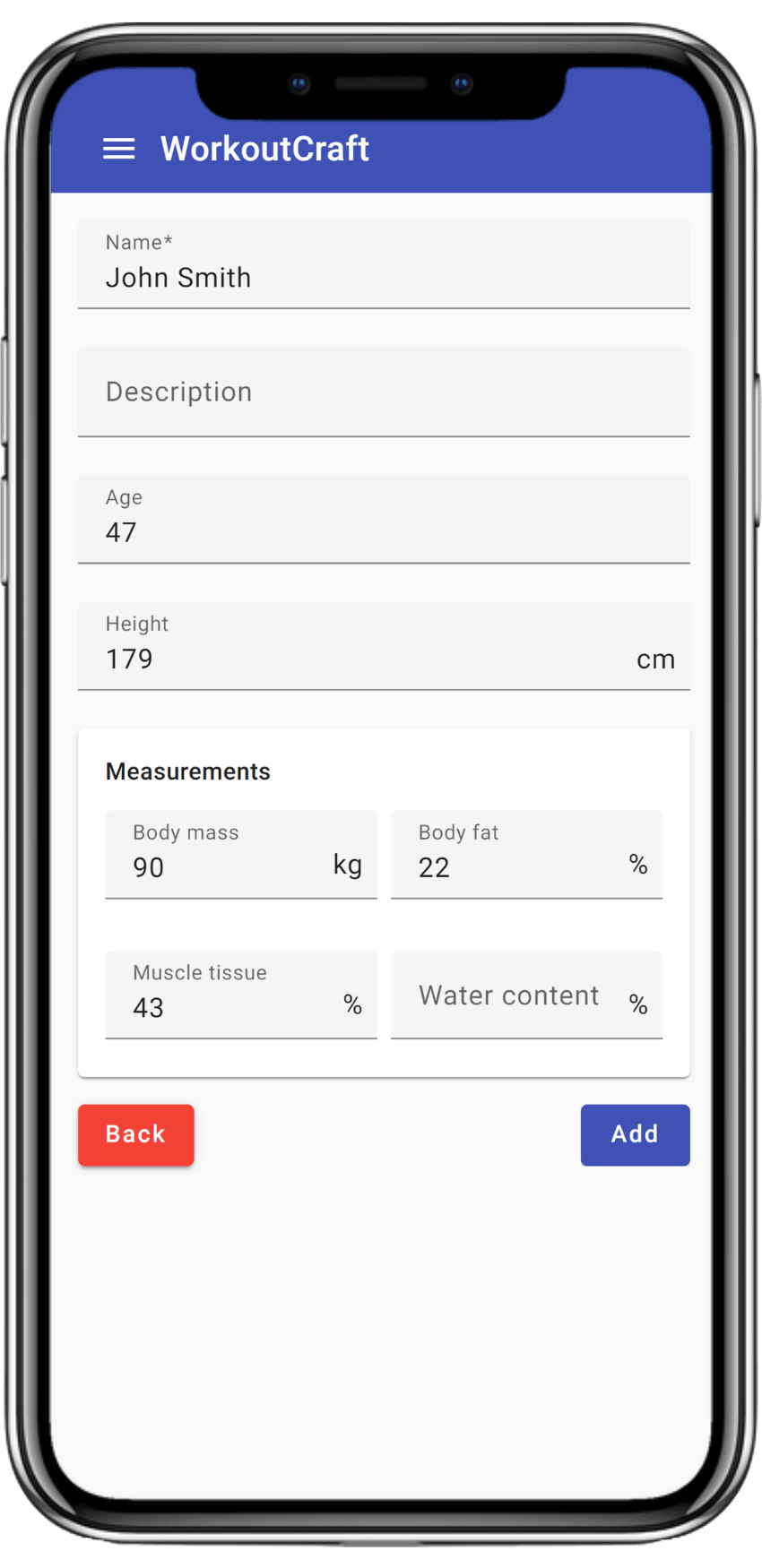 Dodawanie podopiecznego do aplikacji Workoutcraft
